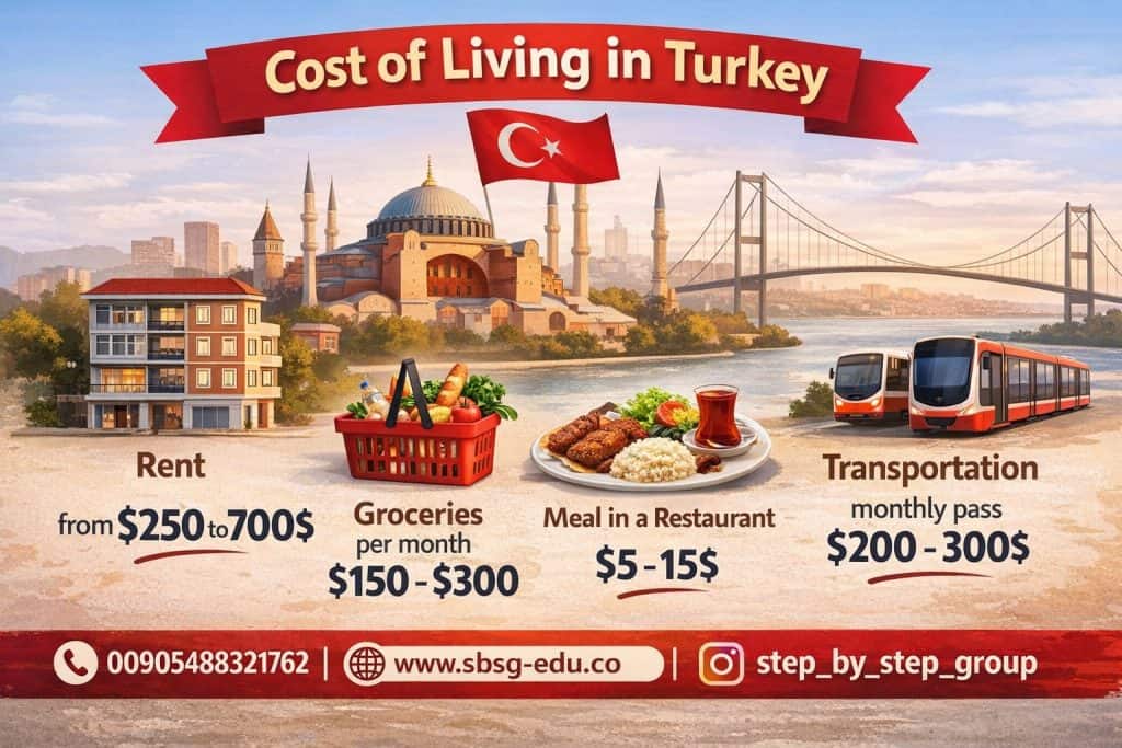 Cost of living in Turkey infographic