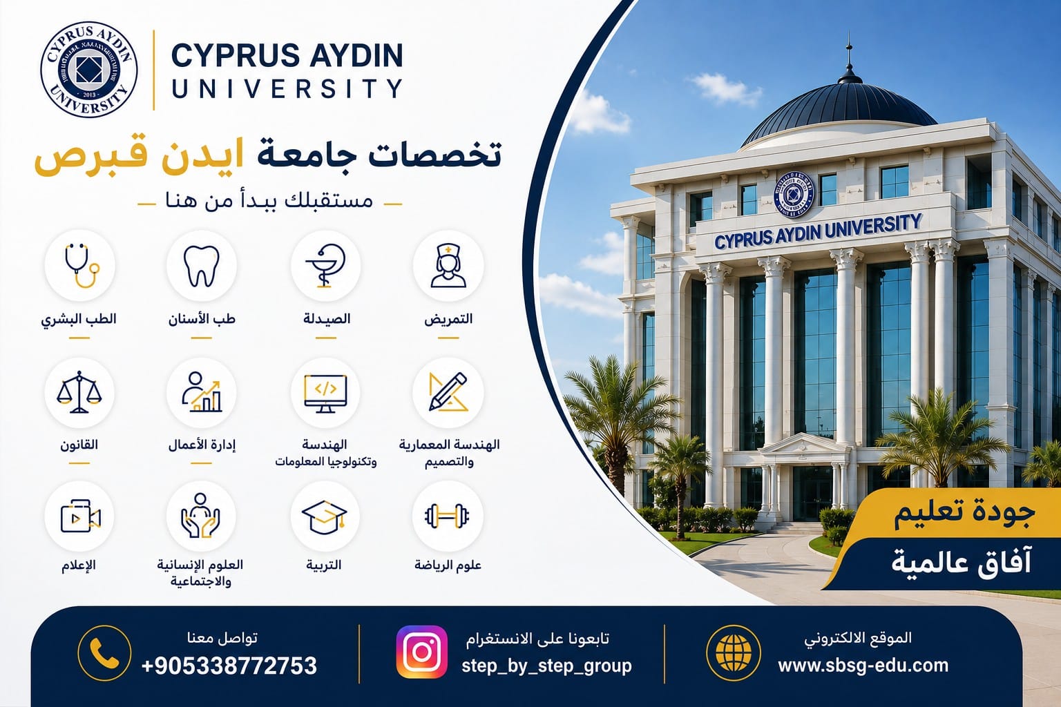 تخصصات جامعة ايدن قبرص